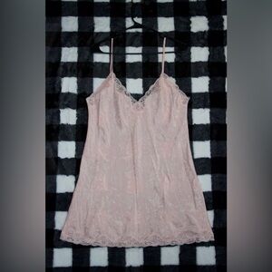 Vintage gold tag Soft pink lace Victoria's Secret slip dress